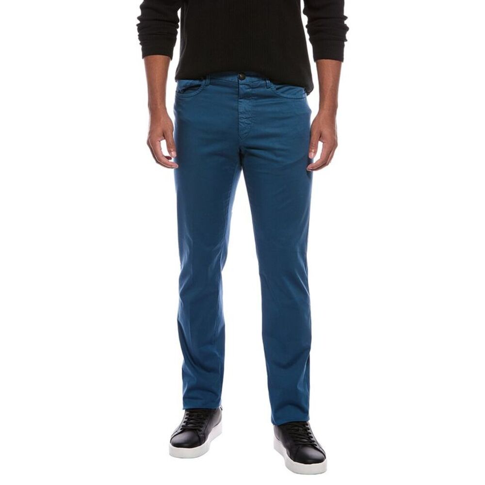Slowear Mens  Moss Poplin Regular Fit Pant, Blue